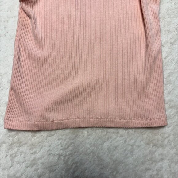 Aritzia Wilfred Womens Tank Top High Neck XS Light Pink Minimalist Closet Staple - Picture 7 of 7